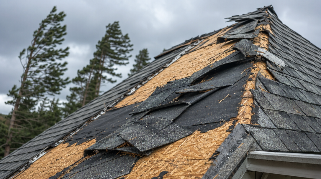 Storm damage roof restoration — North Idaho
