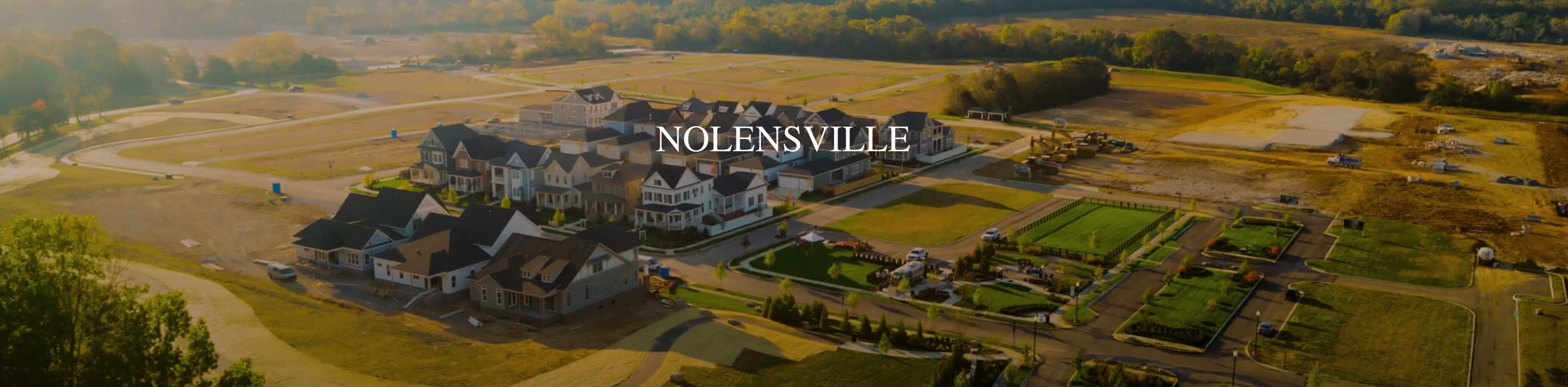 Aerial view of Nolensville Tennessee housing development