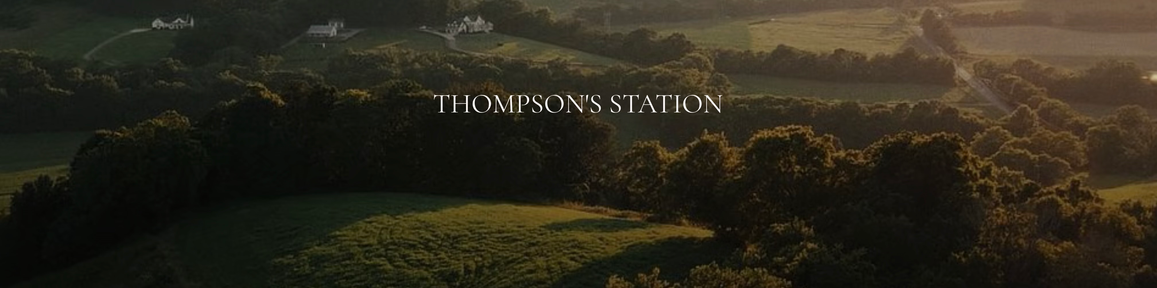 Aerial view of Thompson's Station Tennessee at sunset
