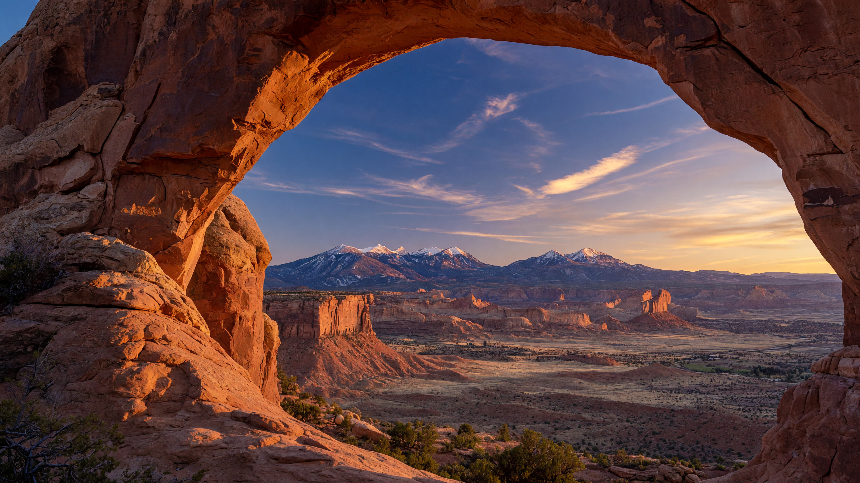 Delicate Arch at golden hour in Arches National Park, Utah