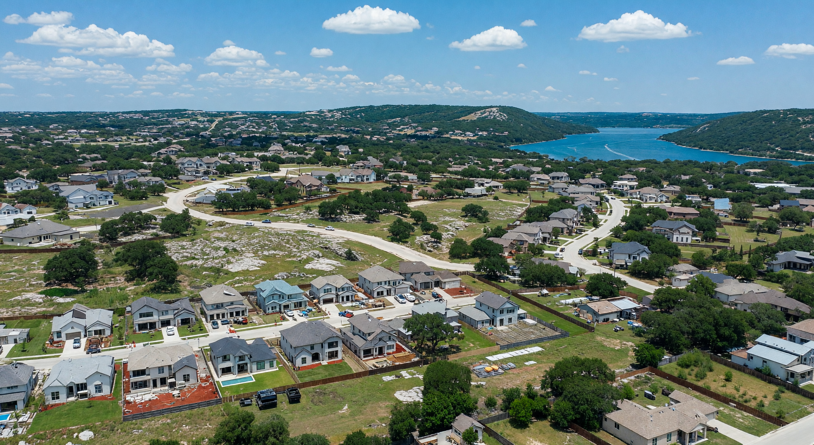 Spring Branch Texas near Canyon Lake with new construction and Hill Country terrain