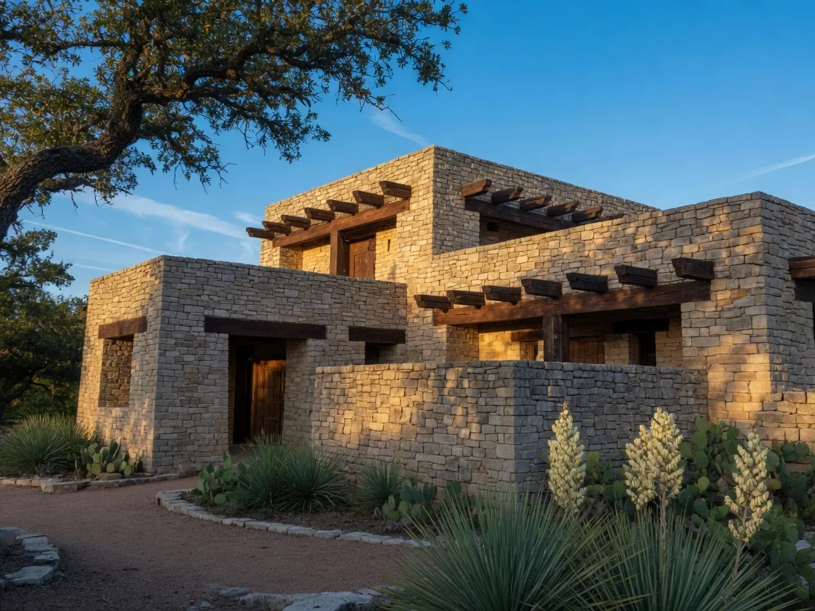 The Museum of Western Art in Kerrville, a limestone and heavy-timber building designed by renowned Texas architect O'Neil Ford