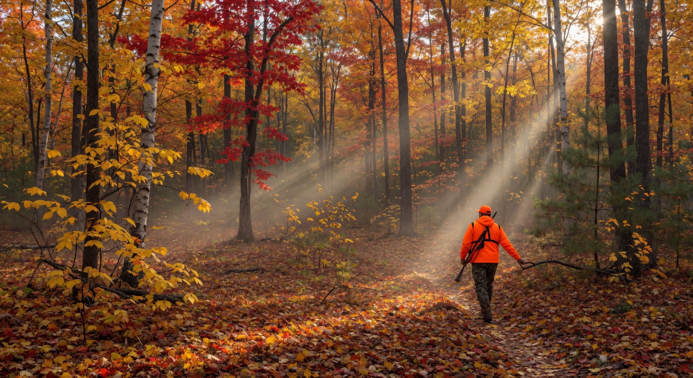 Autumn forest in Wisconsin Northwoods