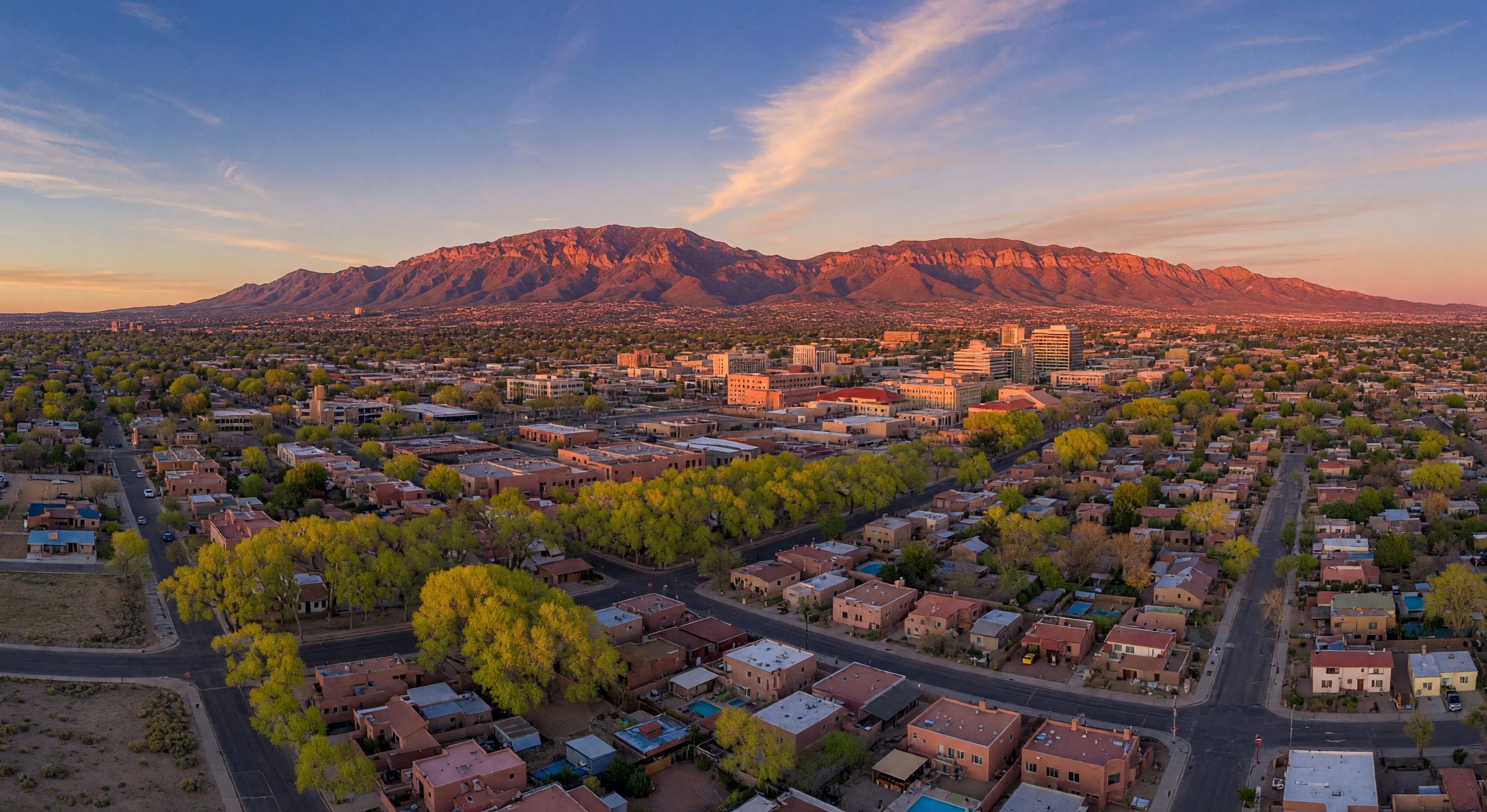 Beautiful southwestern style home for sale in Albuquerque NM with natural light and stucco exterior