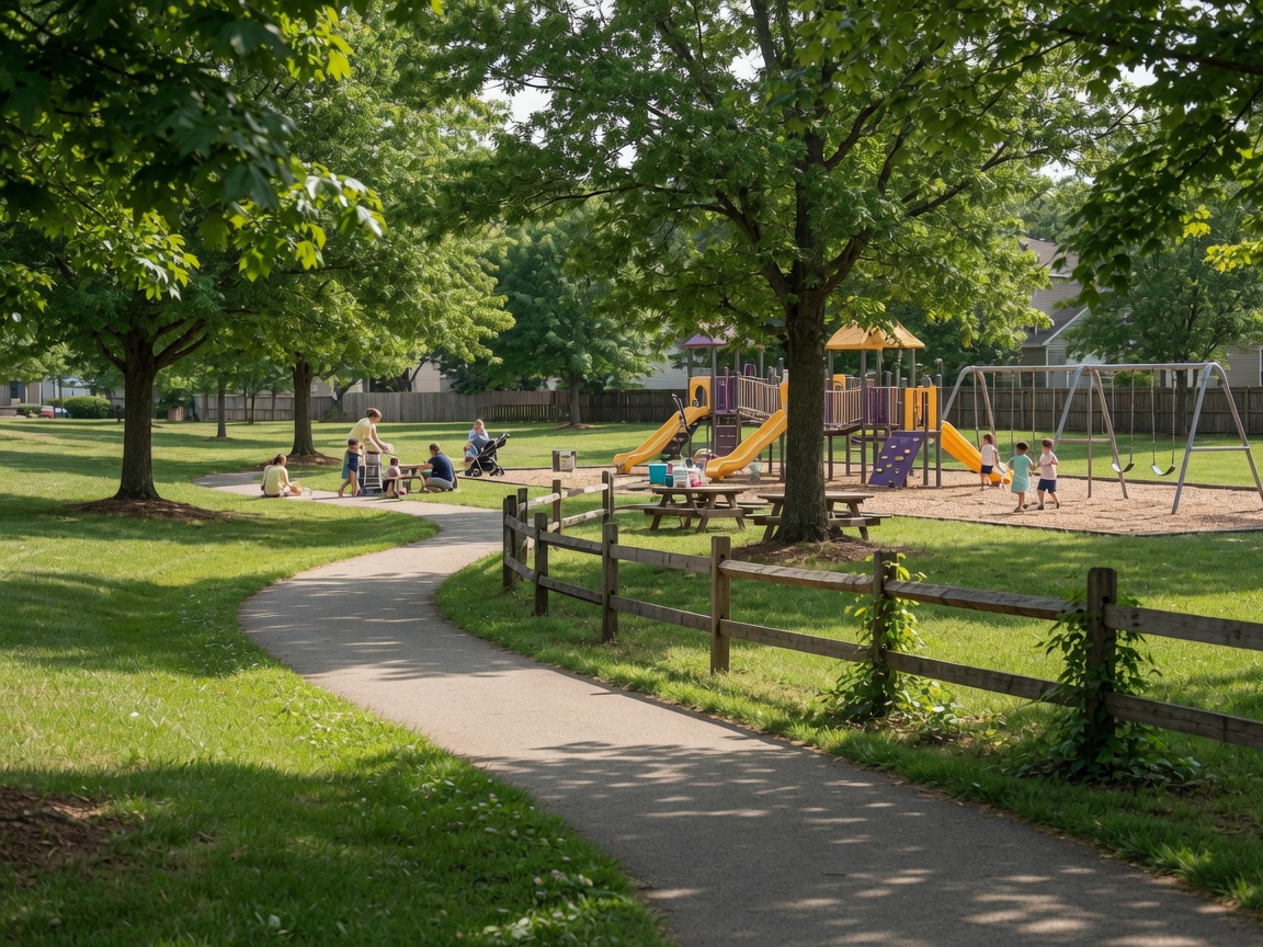 Austin Ridge Stafford Virginia walking trails, playground, and family-friendly greenbelt amenities