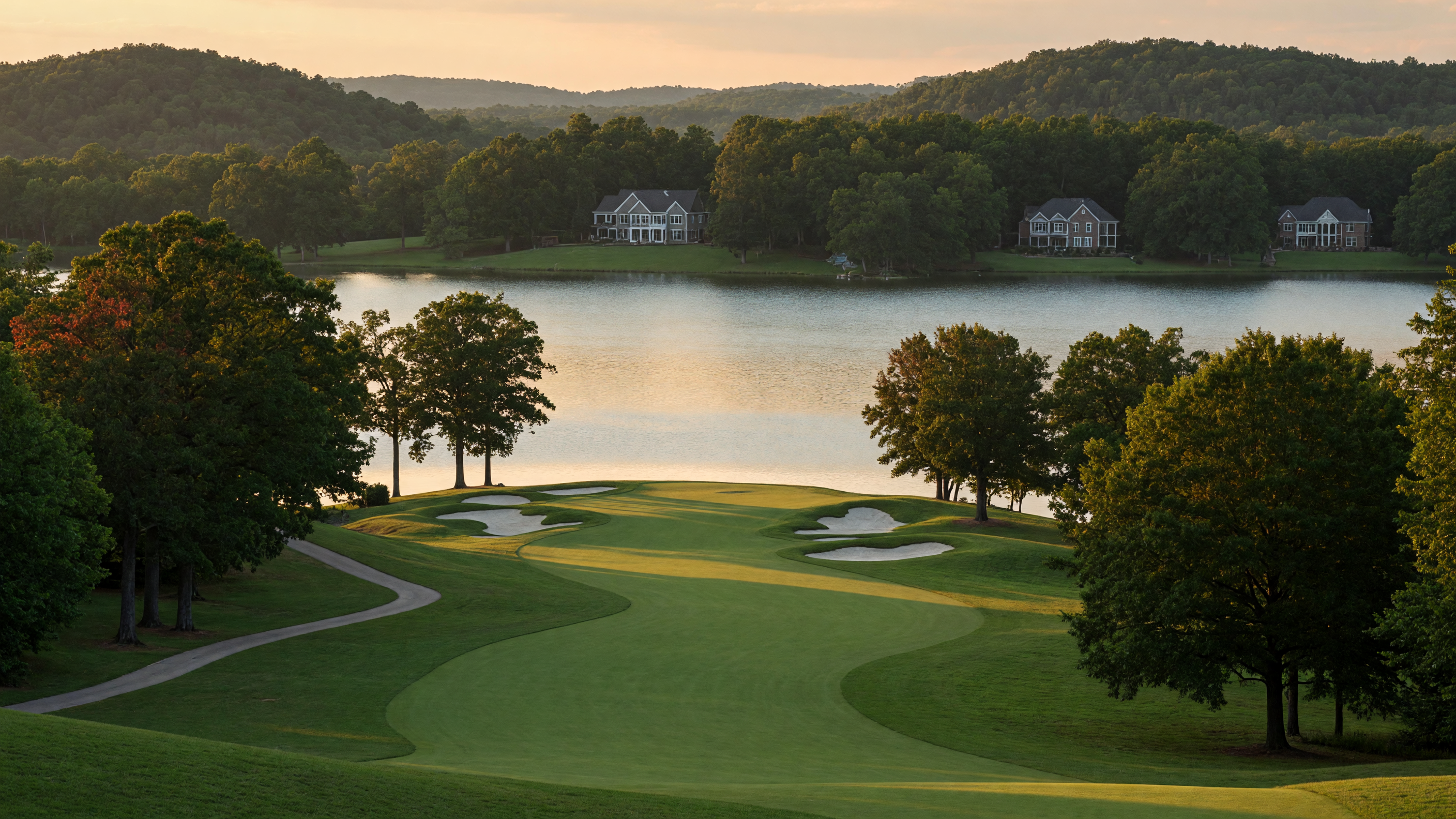 Fawn Lake gated golf community in Spotsylvania Virginia — Arnold Palmer-designed course, 288-acre lake, and luxury custom homes amid mature woodlands