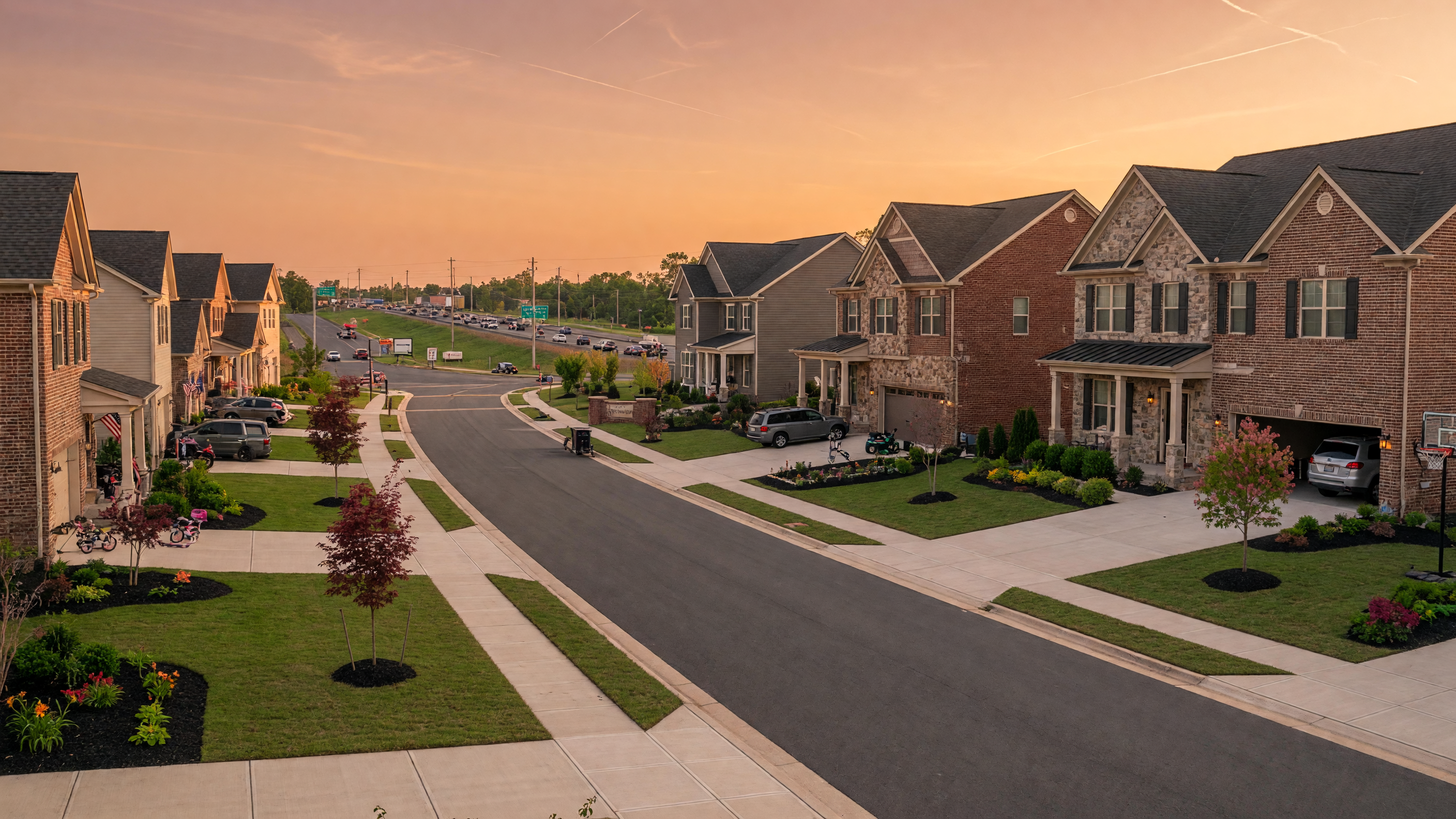 Stonewall Manor neighborhood in Prince William County Virginia — newer single-family homes