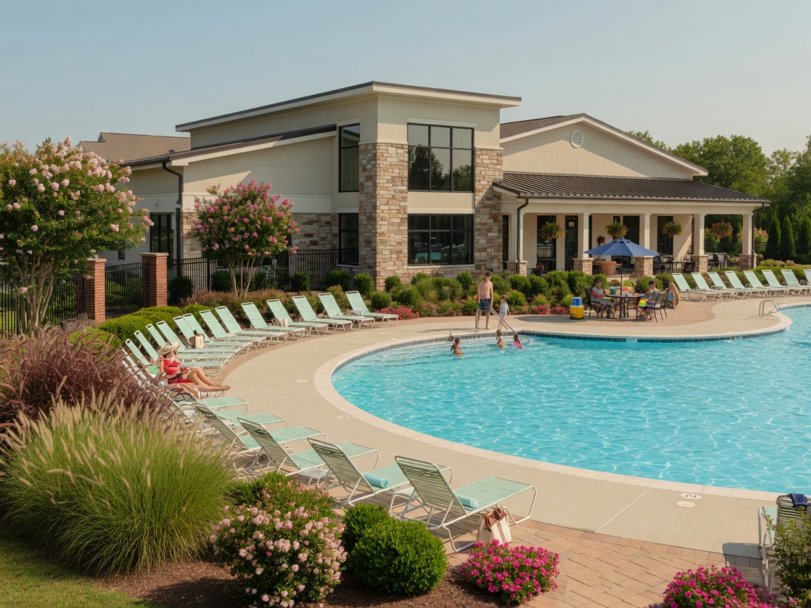 Lee's Parke Virginia community pool, clubhouse, and resort-style amenities