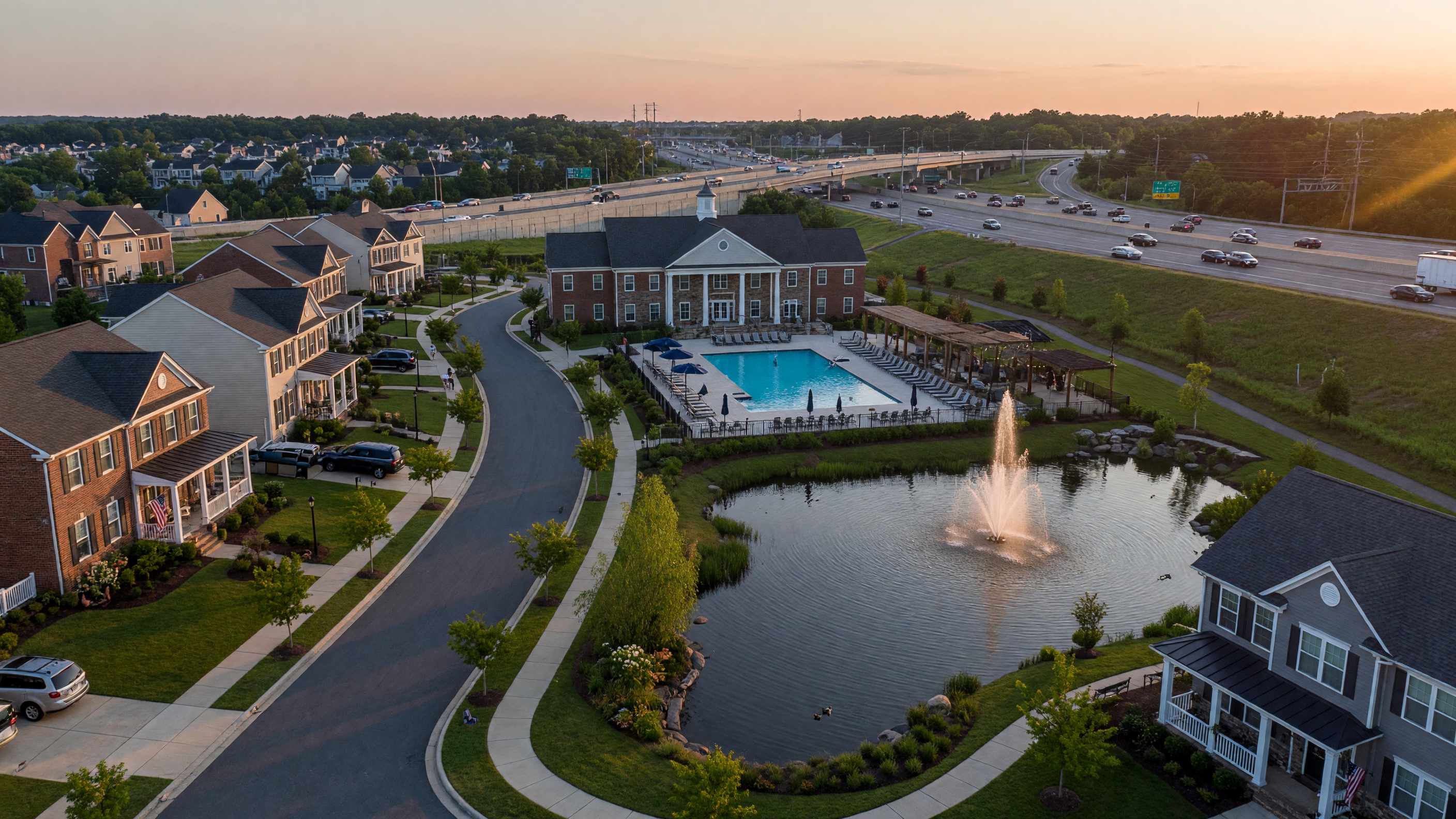 Port Potomac community in Woodbridge Prince William County Virginia — newer homes near I-95