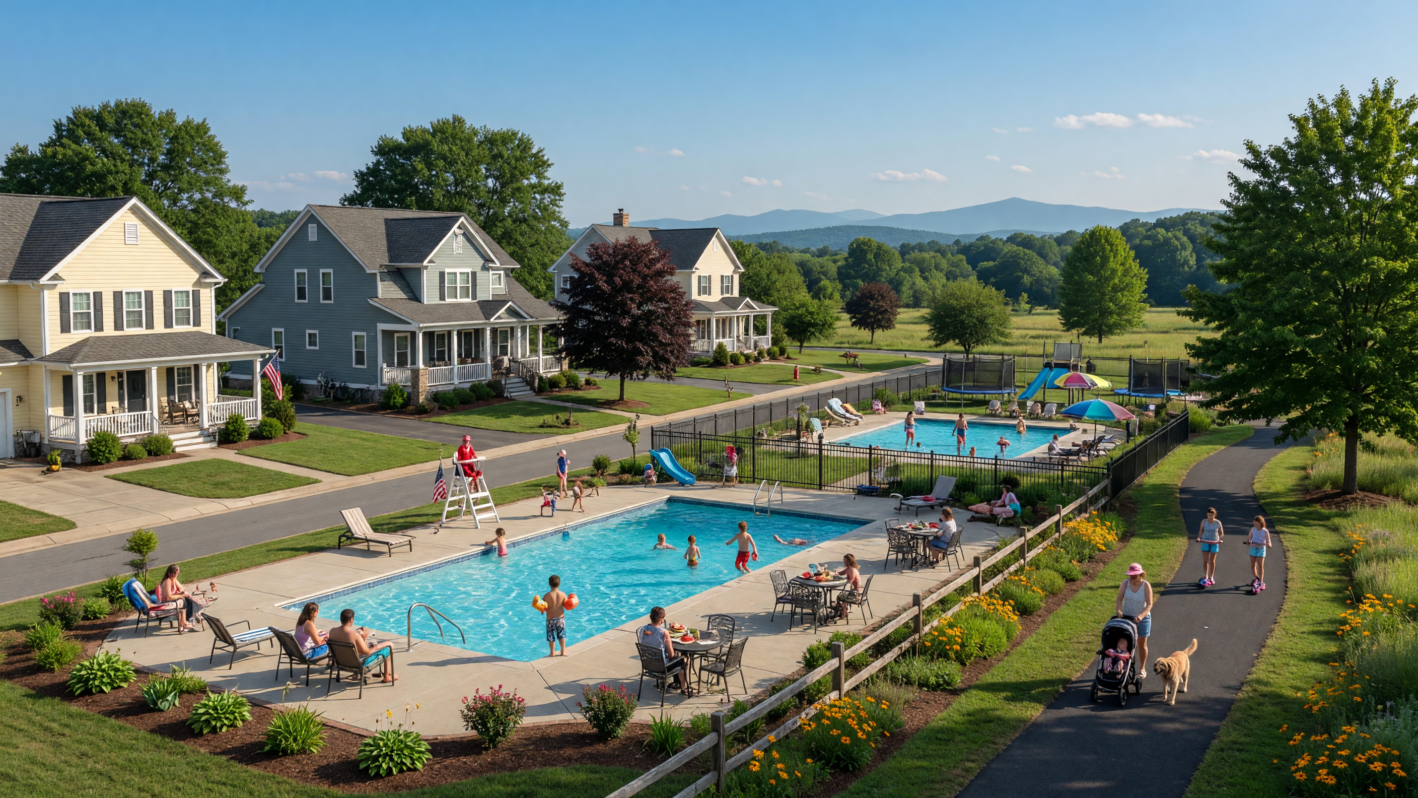 Braemar community in Prince William County Virginia — family-friendly neighborhood with pools and trails