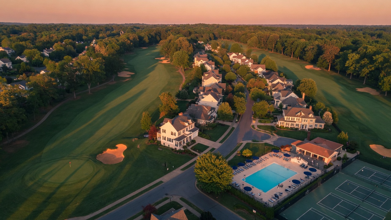 Keswick Virginia community pool, walking trails, and family-friendly amenities
