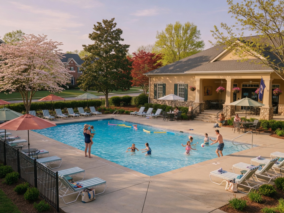 Salem Fields Fredericksburg VA community pool, clubhouse, and family-friendly recreational amenities