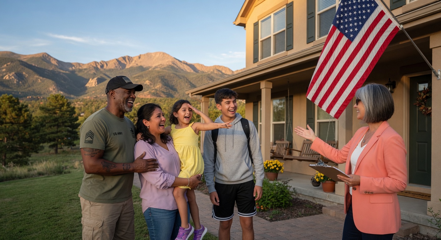Military family looking at a home in Colorado Springs