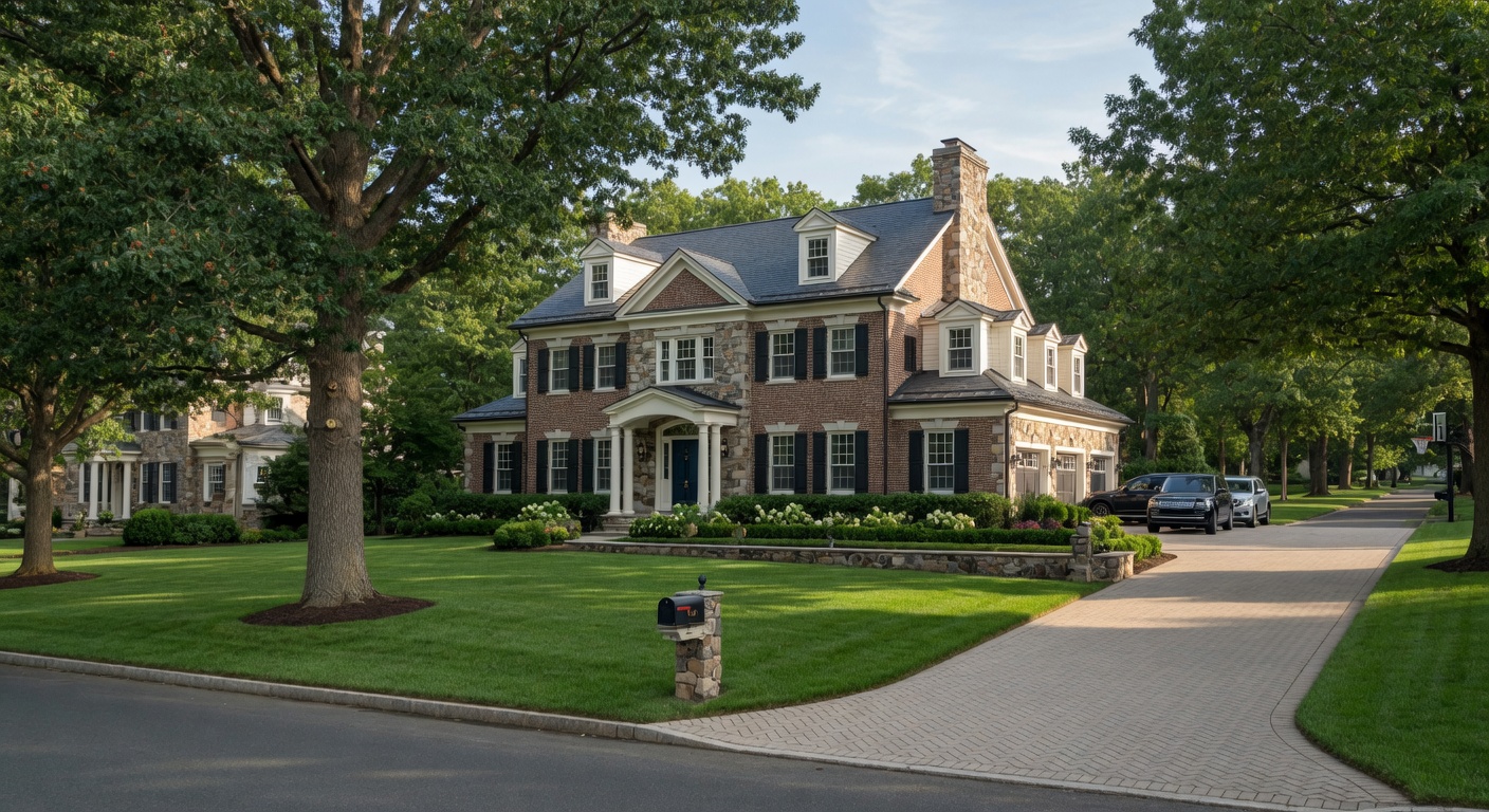 Nutley neighborhood street view