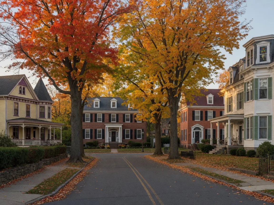 Tree-lined residential street in the Fourth Ward neighborhood of Montclair NJ
