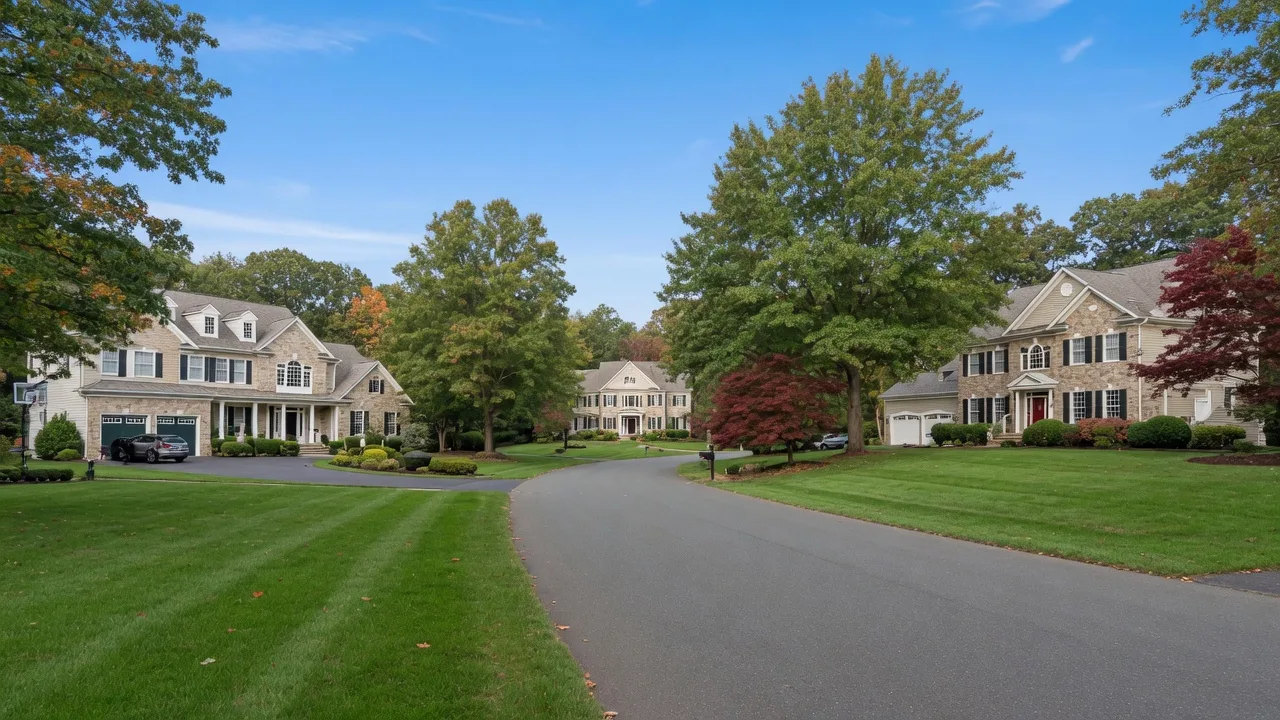 Spacious colonial homes with generous lots and mature trees in Livingston NJ