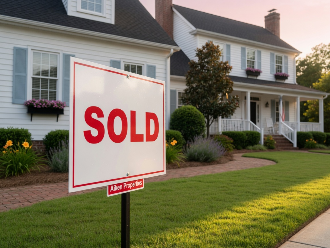 Residential neighborhood in Aiken SC with well-maintained homes and tree-lined streets