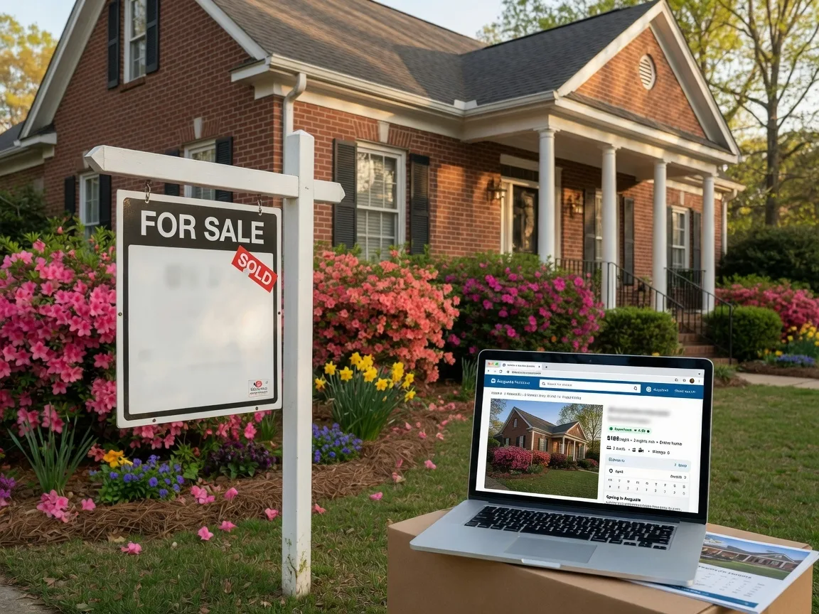 Augusta GA home for sale alongside a short-term rental listing for Masters Week