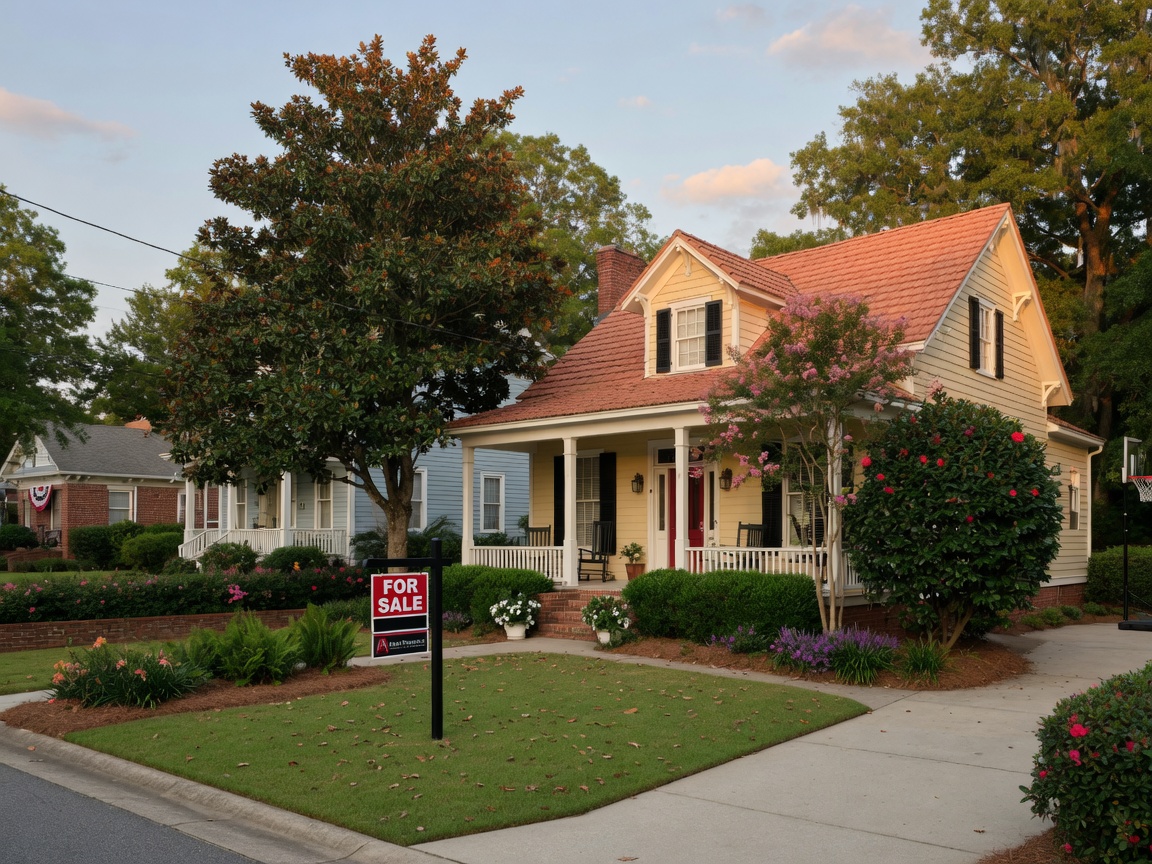 Downtown Aiken SC with local shops and walkable streets