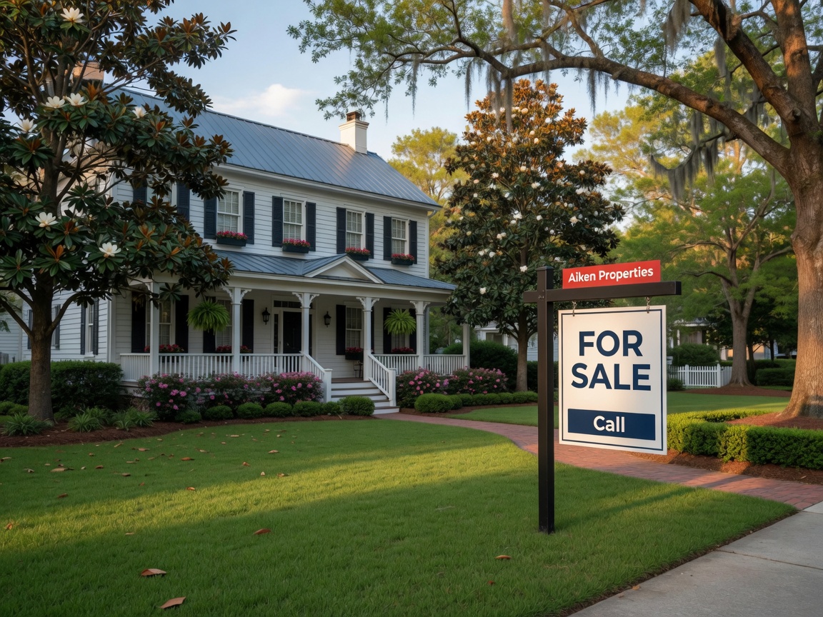 Real estate agent meeting with clients in an Aiken SC home to discuss buying options