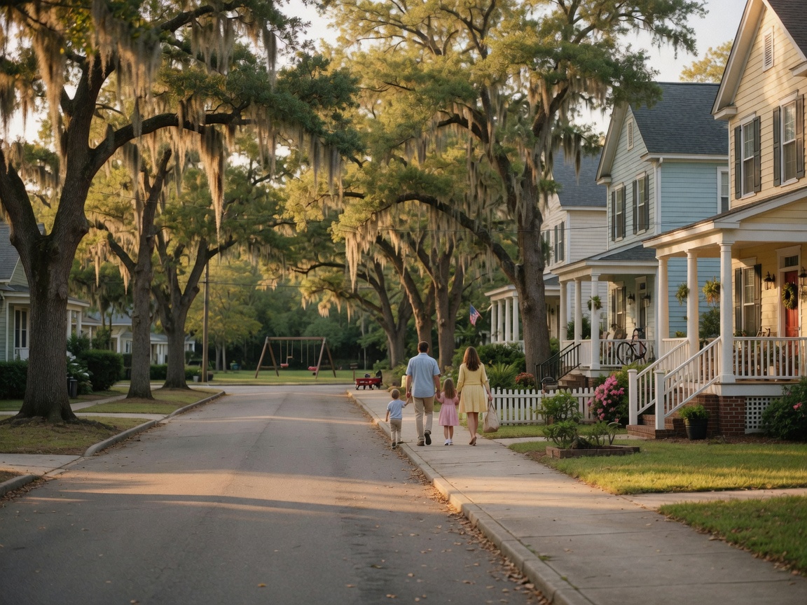 School campus in Aiken County SC with green grounds