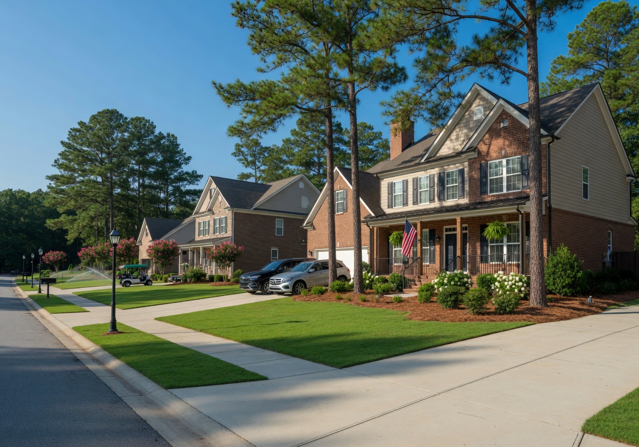 Aiken and Augusta SC suburban community houses background