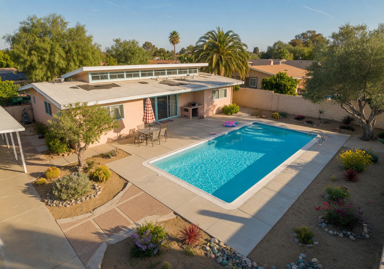 Pool and backyard at 773 Sandalwood Drive in El Cajon