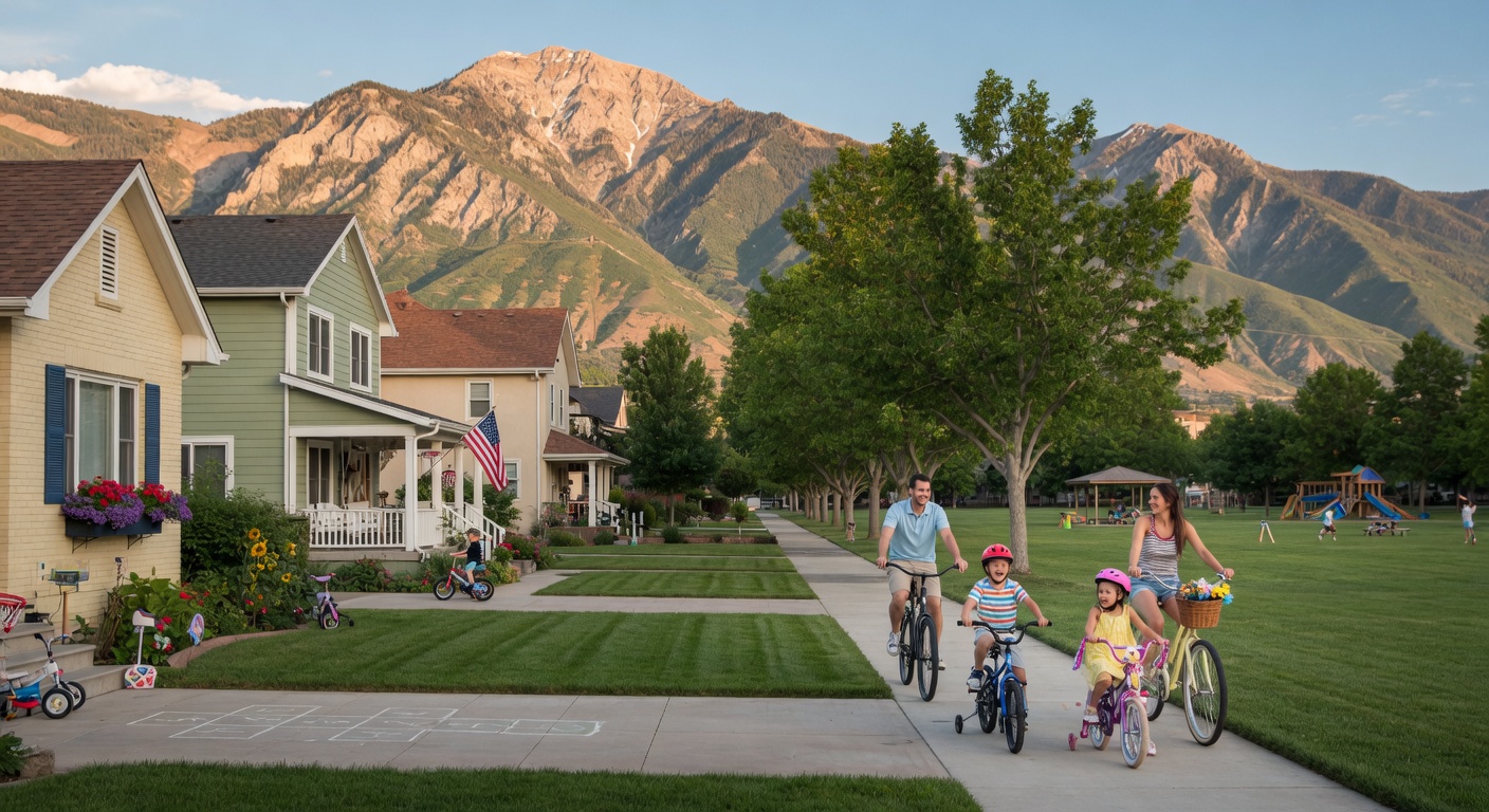 Family-friendly neighborhood on the Wasatch Front