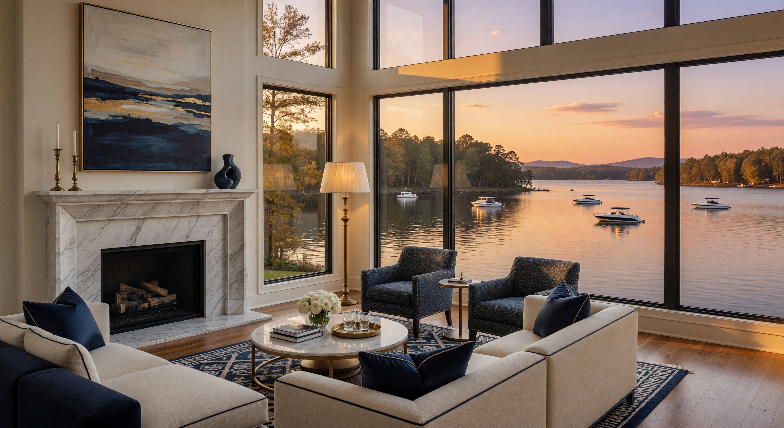 Luxury waterfront interior
