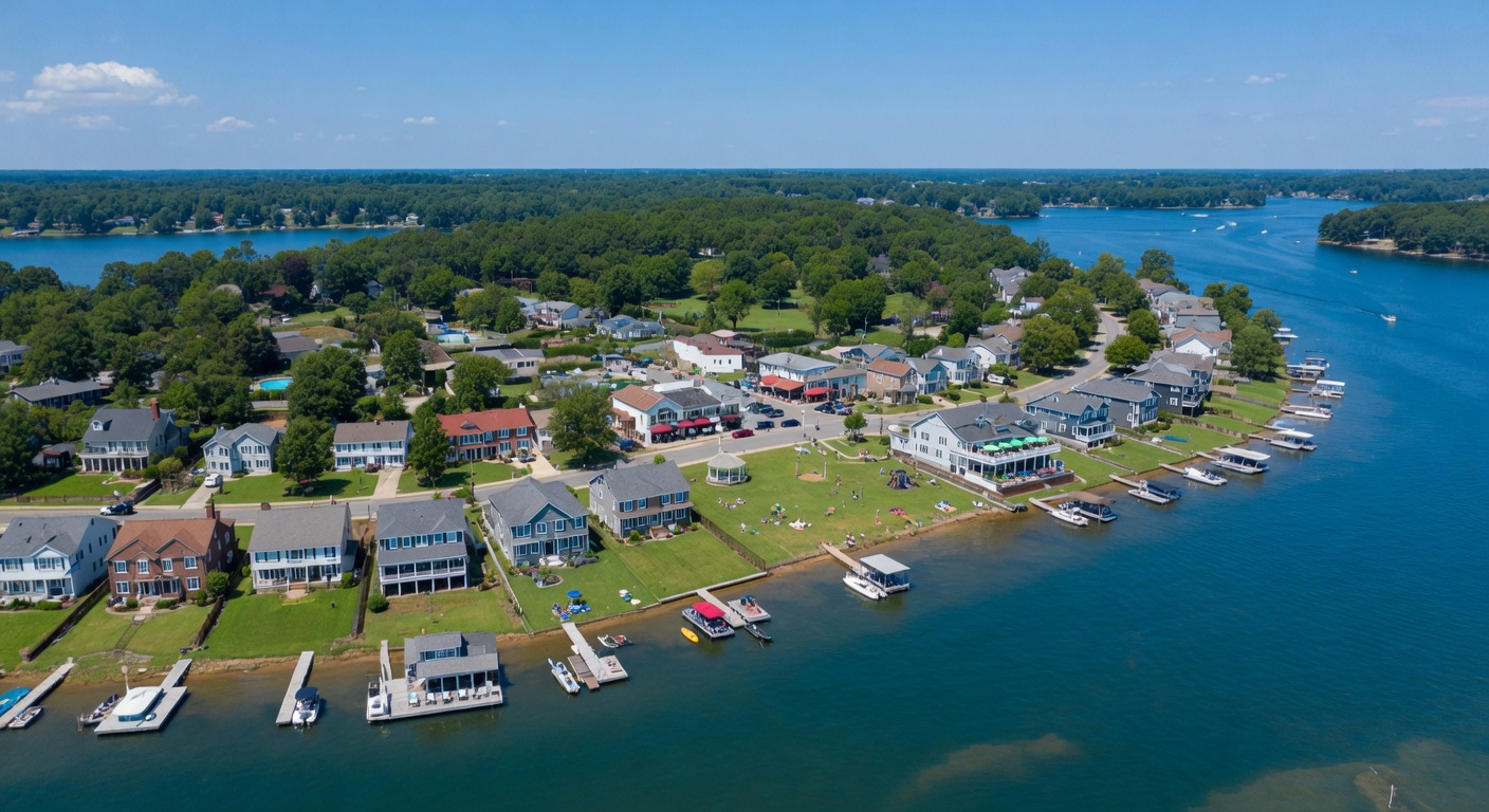 Aerial view of Lake Norman community