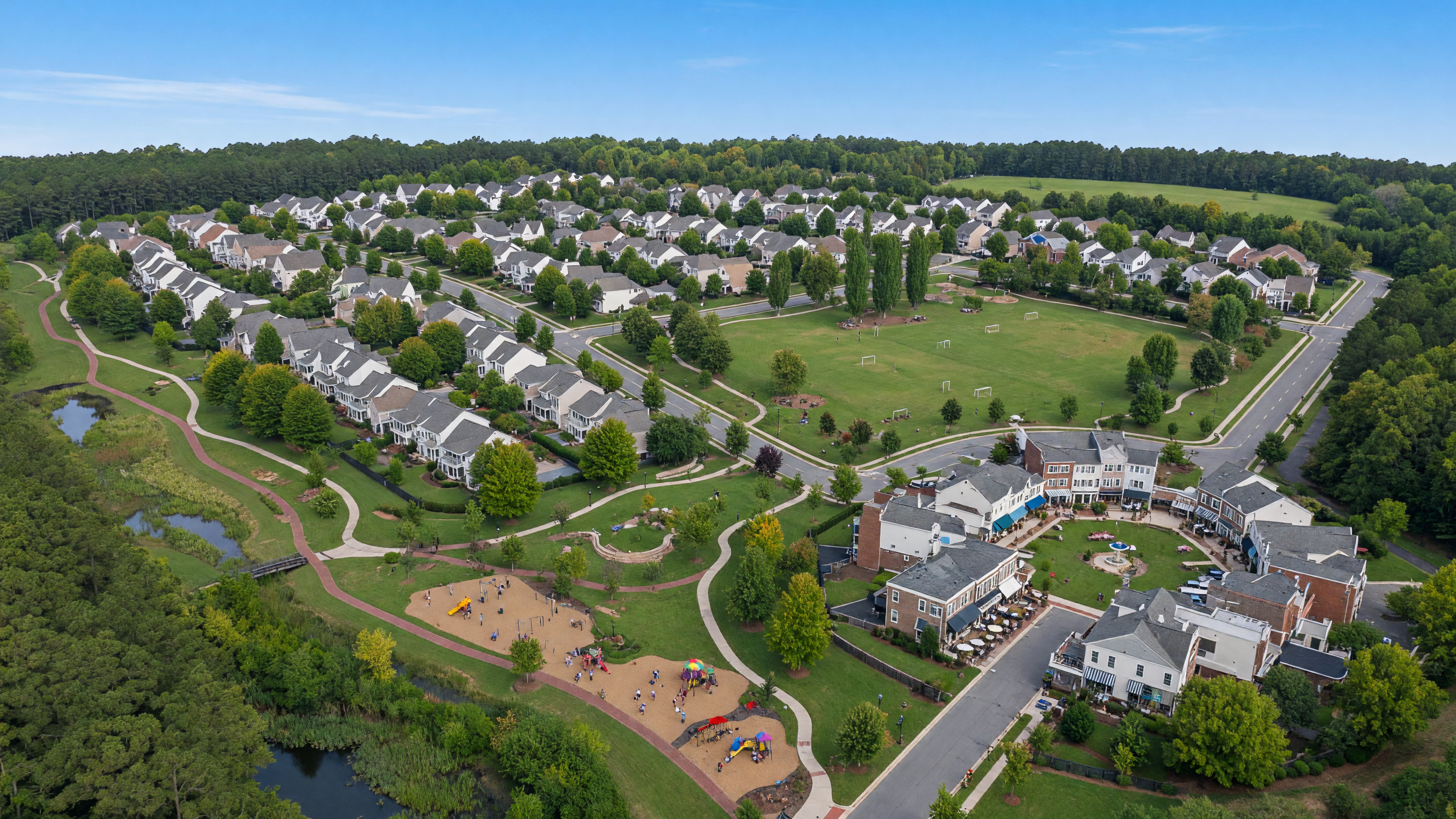 Peaceful aerial view of Denver NC waterfront community on Lake Norman's western shore