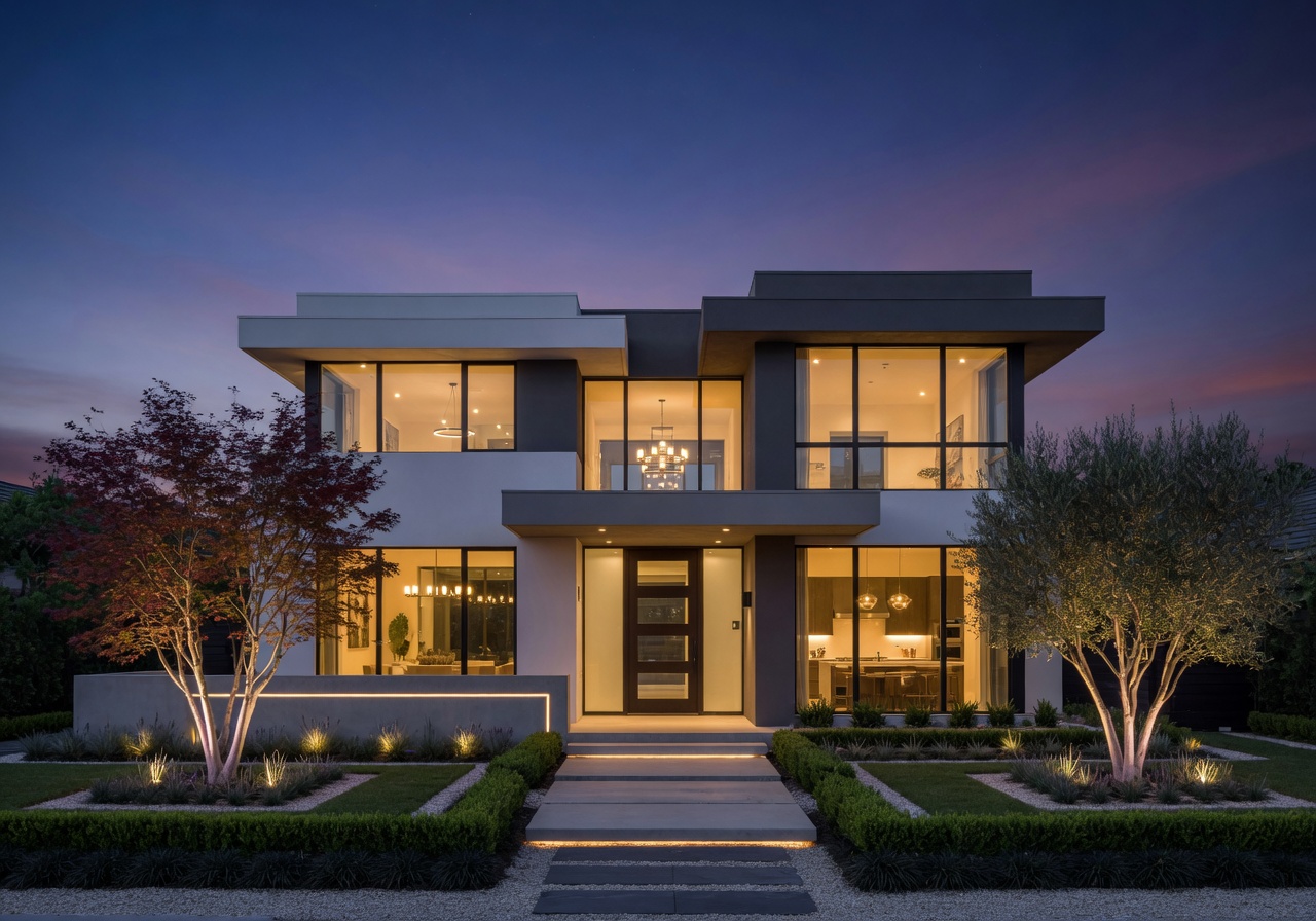 Lakefront luxury homes along a Michigan lake shore with docks and mature trees