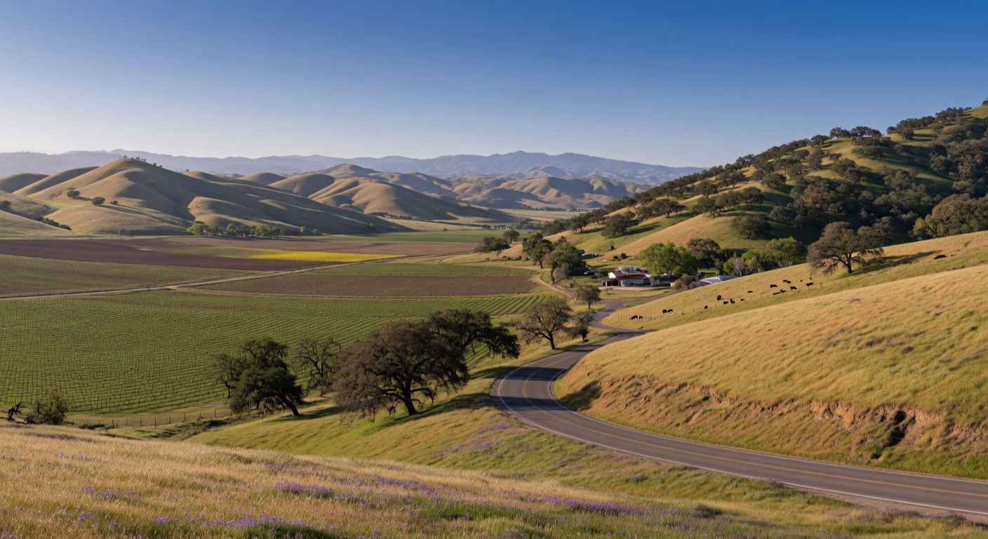 Scenic view of San Benito County California