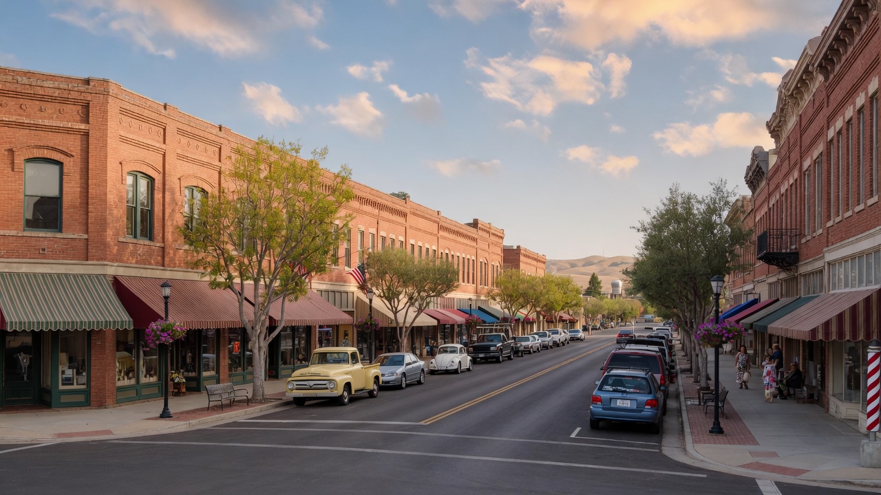 Beautiful Central Valley neighborhood with tree-lined streets