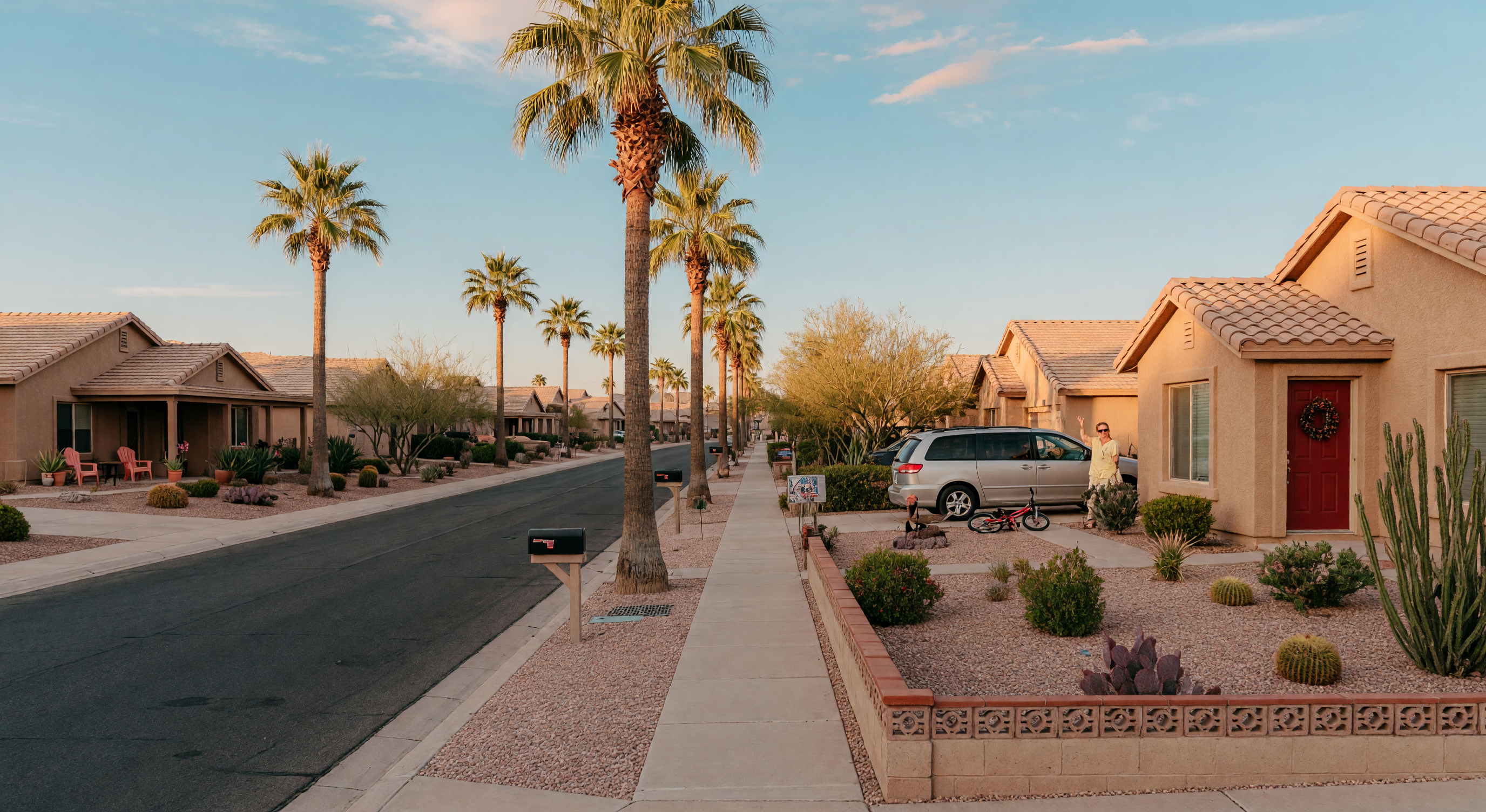 Casa Grande Ruins National Monument at golden hour