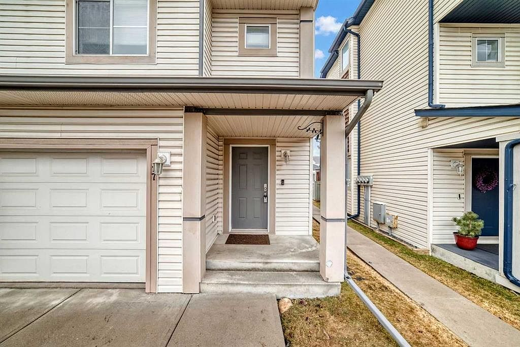 Front entrance and garage of the townhouse