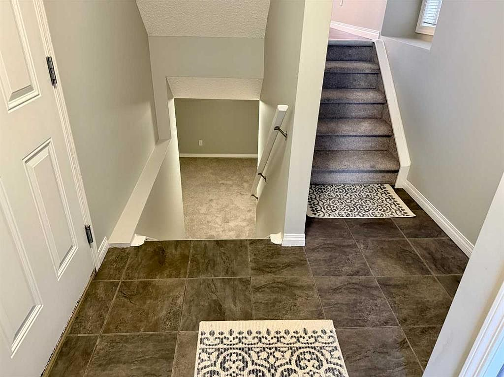 Split-level entry foyer with new carpeted stairs