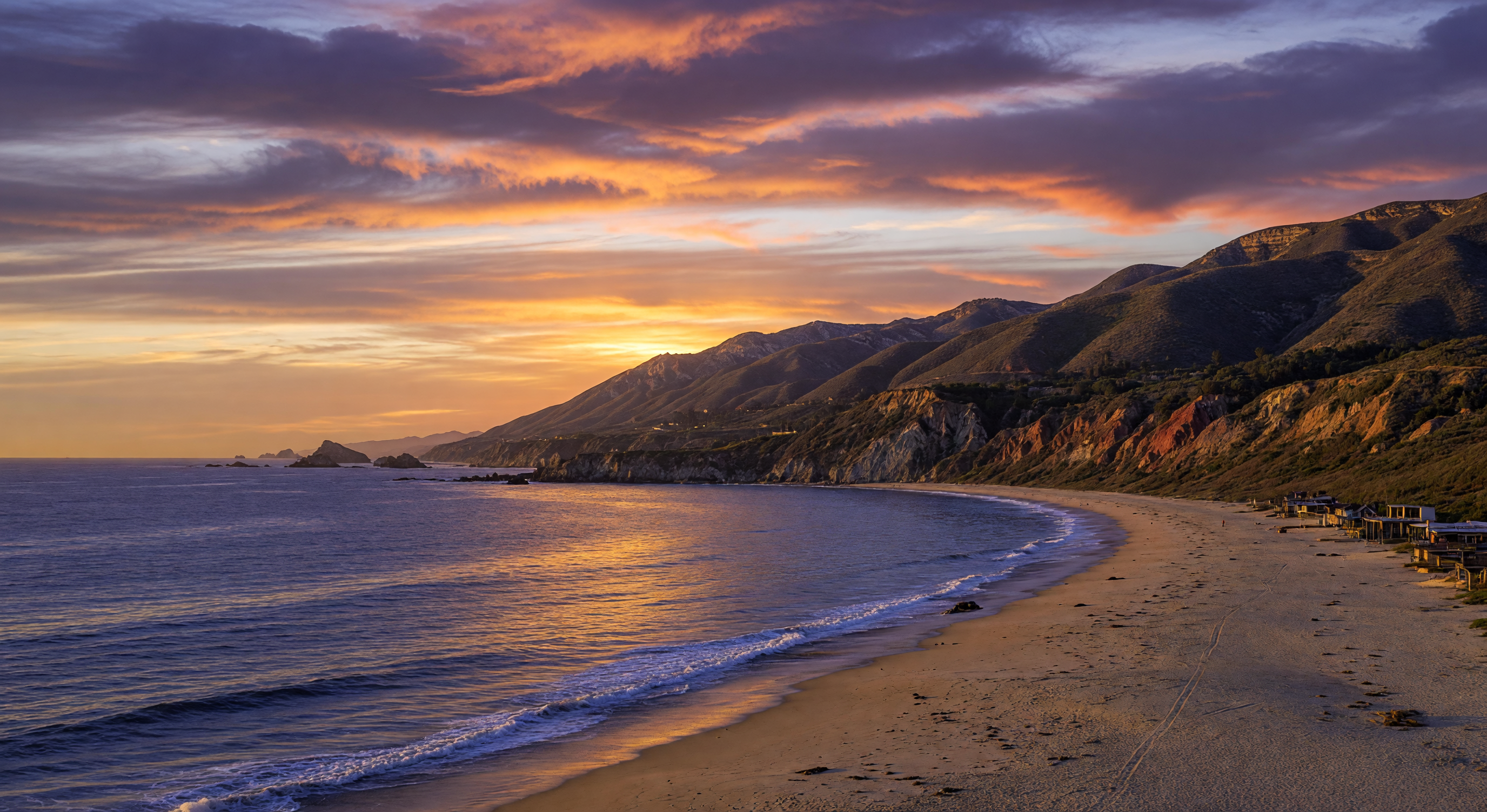 Ventura County coastline at sunset
