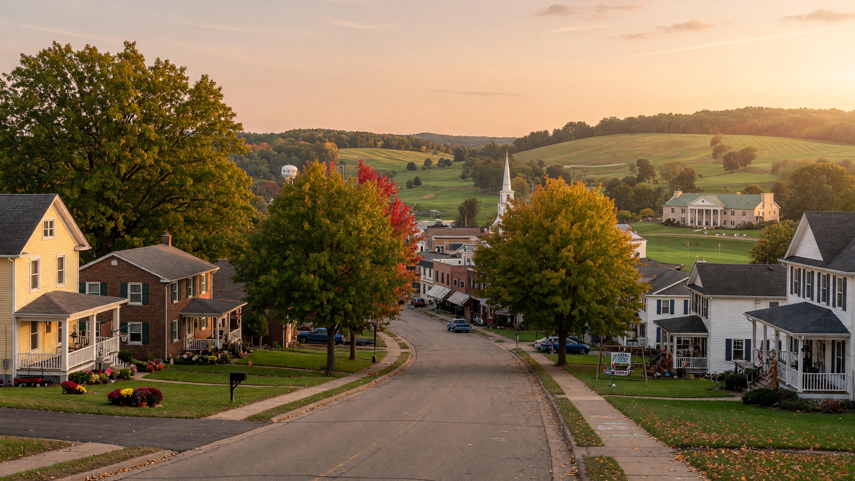 Rolling green landscape with spacious homesites in Tyrone Township Michigan