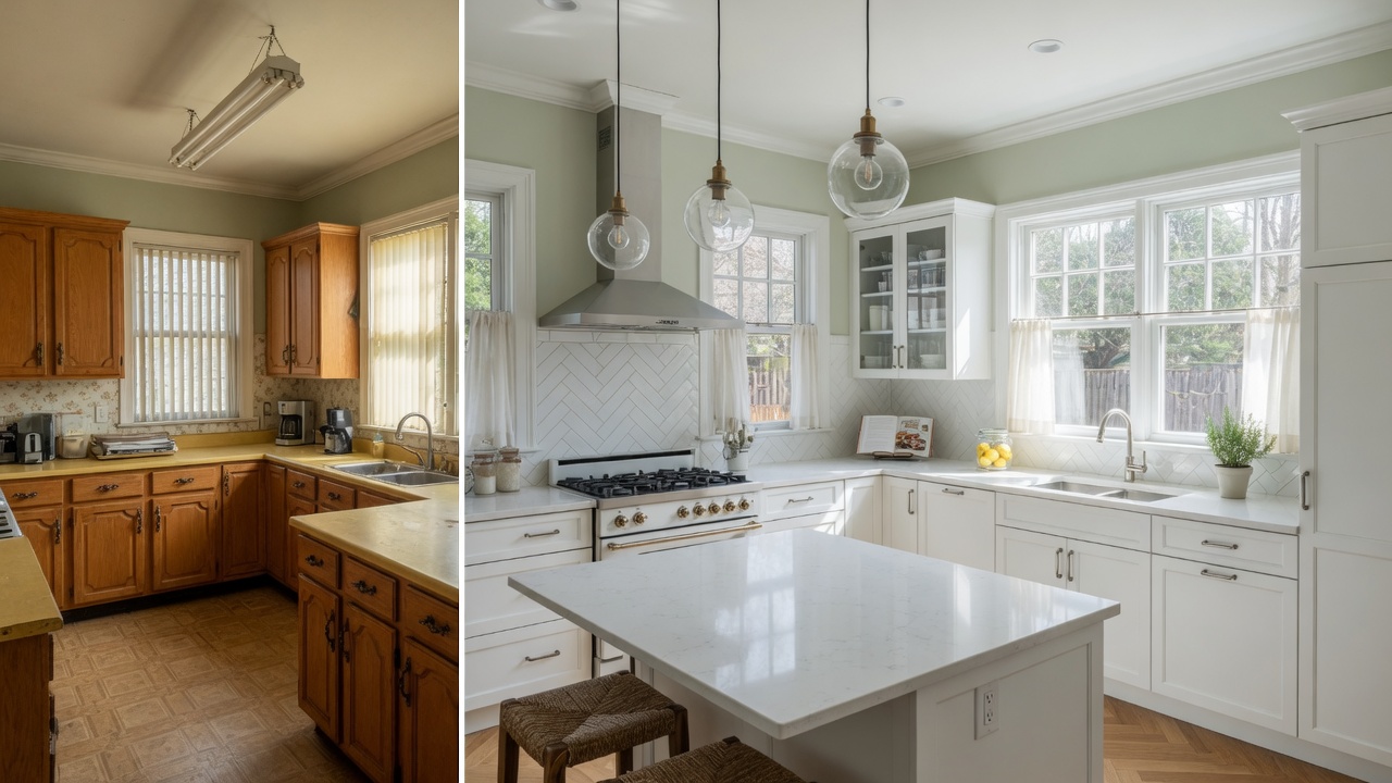 A beautifully renovated kitchen in a Pennsylvania suburban home, showcasing the type of updates that attract buyers