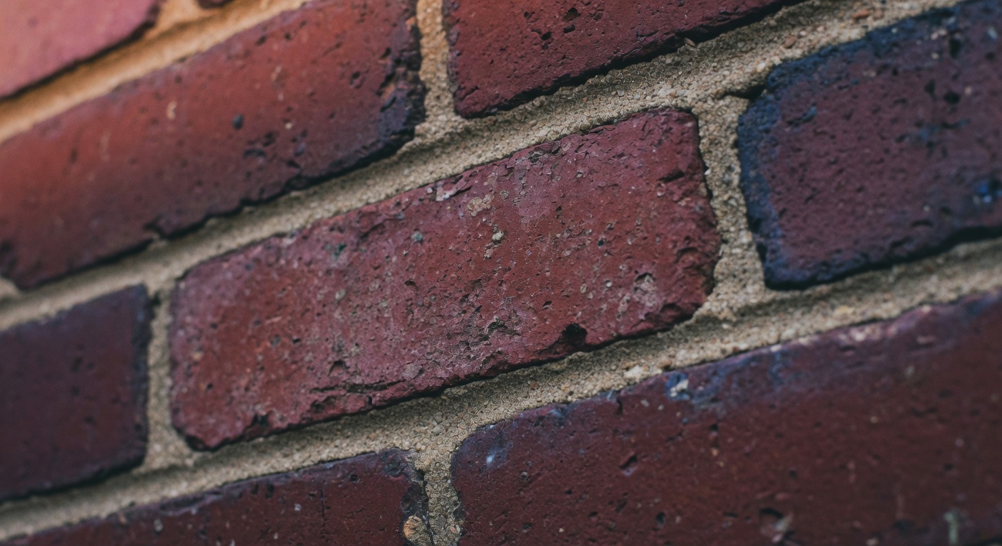 Textured gritty historic brick wall street scene in Philadelphia