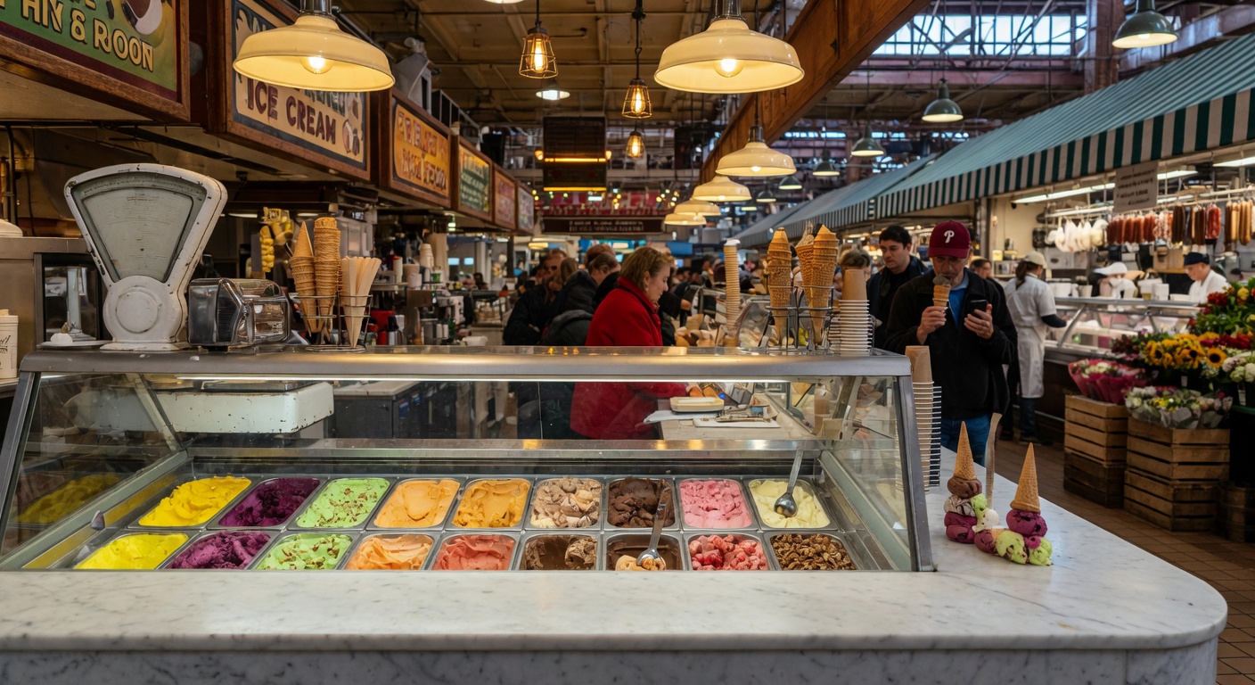 Cinematic photographic representation of Bassetts Ice Cream Legacy