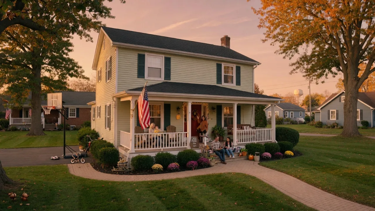 Well-maintained family home at golden hour representing legacy and generational wealth through homeownership