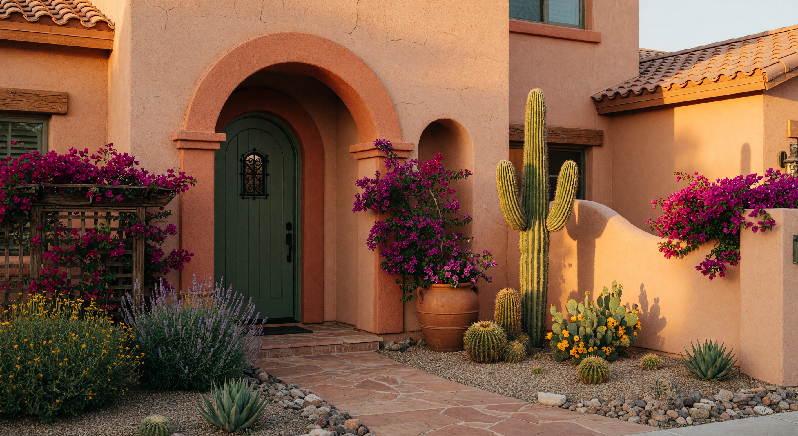 Welcoming Arizona home entrance