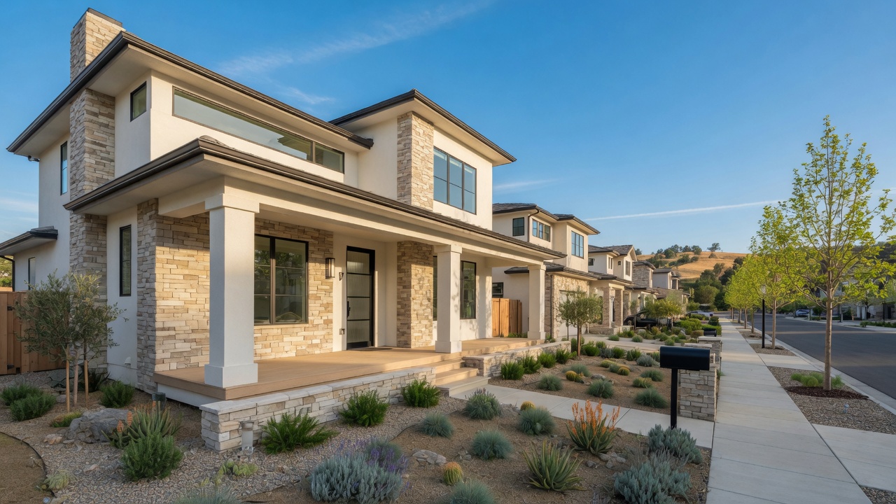 Modern new construction home in a Northern California master-planned community