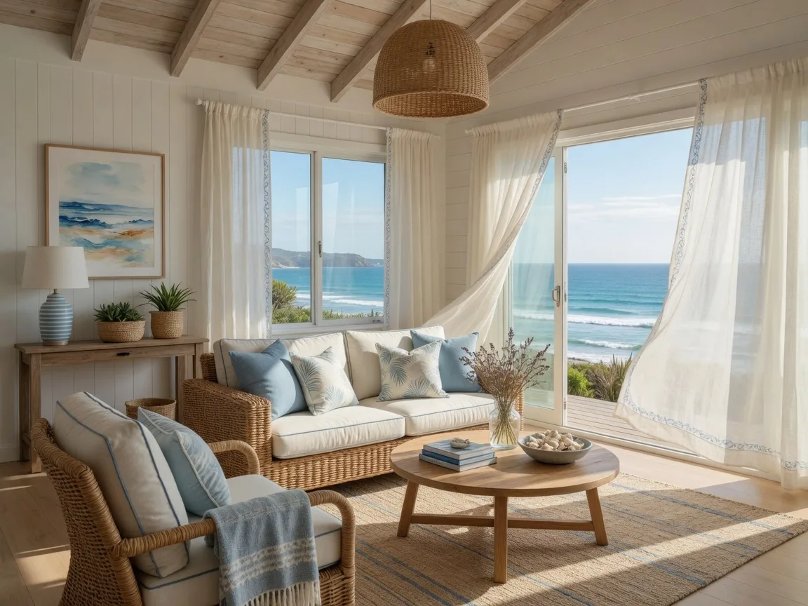 Bright coastal living room interior showcasing the Myrtle Beach lifestyle