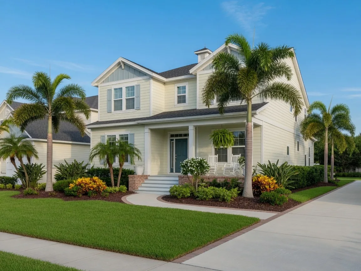 Beautiful suburban home exterior in Myrtle Beach representing AI-powered listing advantage