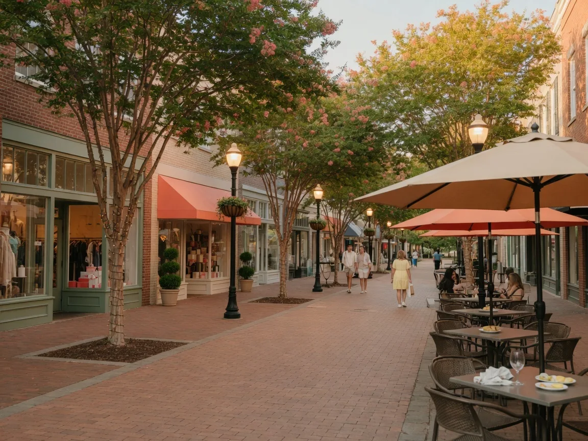 Market Common shopping district streetscape near Myrtle Beach SC