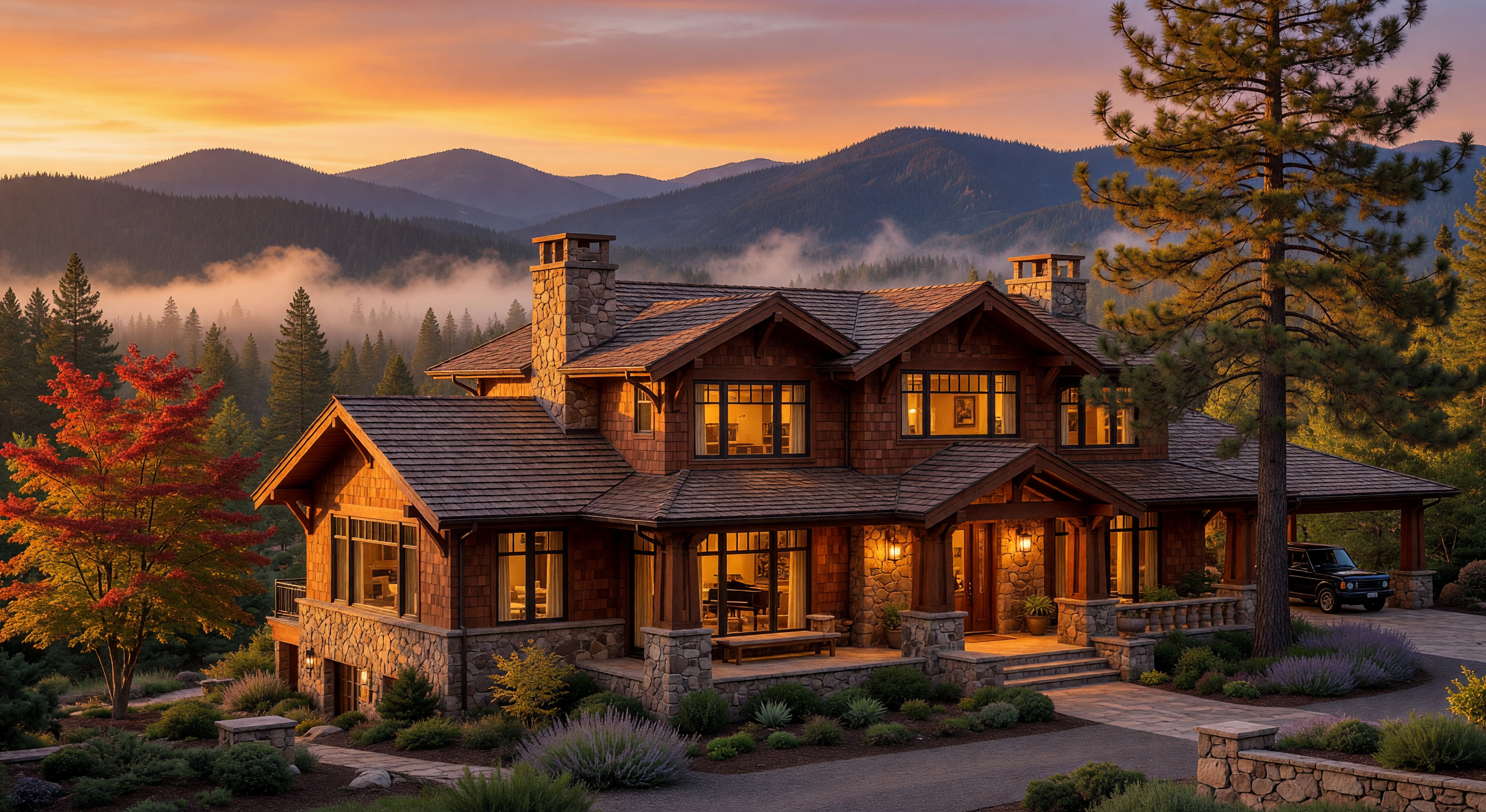 Magnificent Southern Oregon Mountains & Estates at Golden Hour
