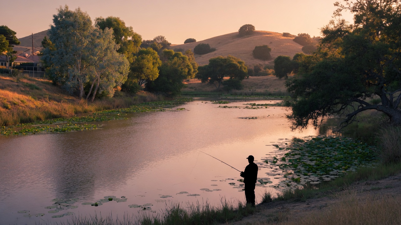 Fairmont Lake fishing lake near Fullerton Hills